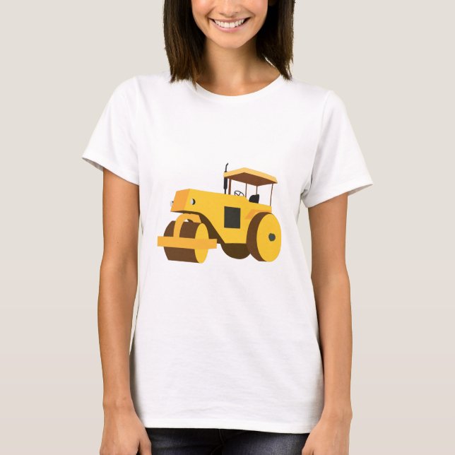 Road Roller Compactor Construction Truck T-Shirt (Front)