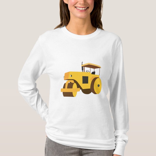 Road Roller Compactor Construction Truck T-Shirt (Front)