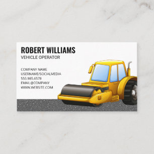Road Roller Construction Machinery Appointment Card