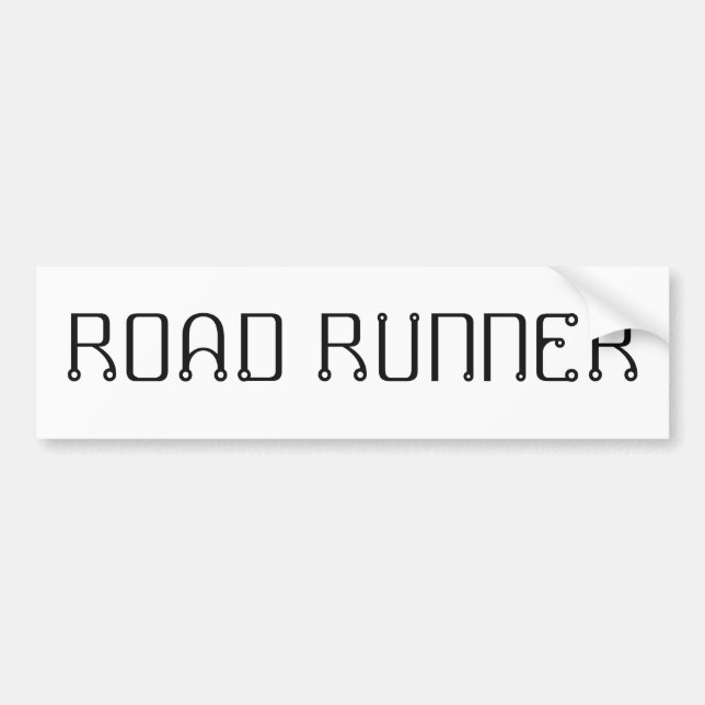 Road Runner Bumper Sticker (Front)