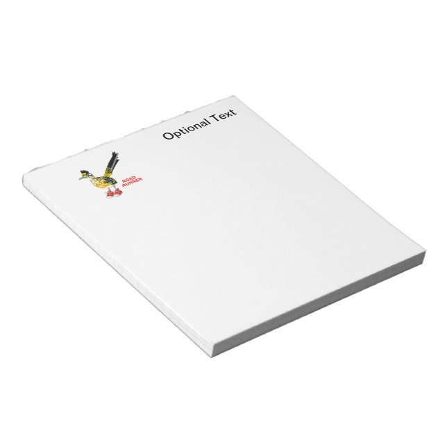 Road Runner in Red Sneakers Notepad (Angled)