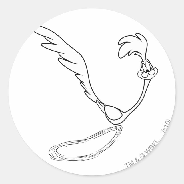 ROAD RUNNER™ Running Classic Round Sticker (Front)