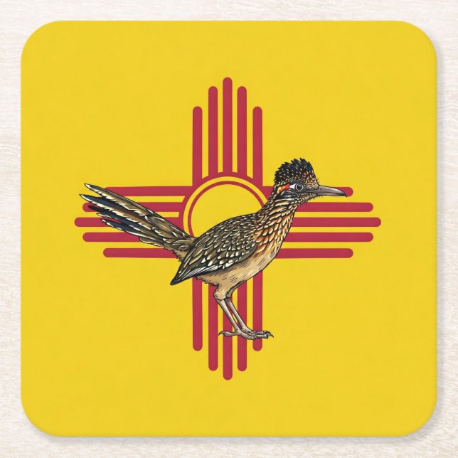 Road Runner True  Square Paper Coaster (Front)