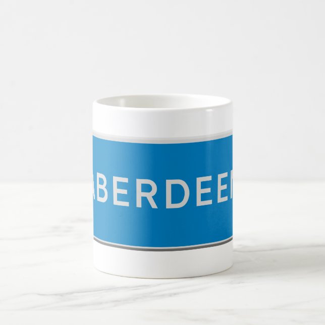 Road sign Aberdeen Coffee Mug (Center)