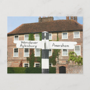 Road sign at Little Missenden, Buckinghamshire, UK Postcard