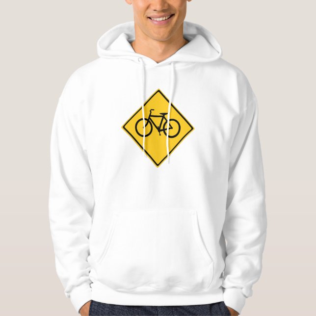 Road Sign Bicycle Hoodie (Front)