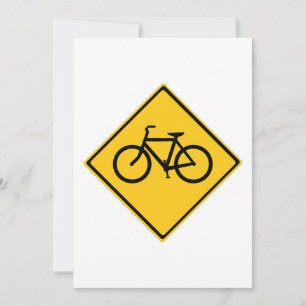 Road Sign Bicycle Invitation