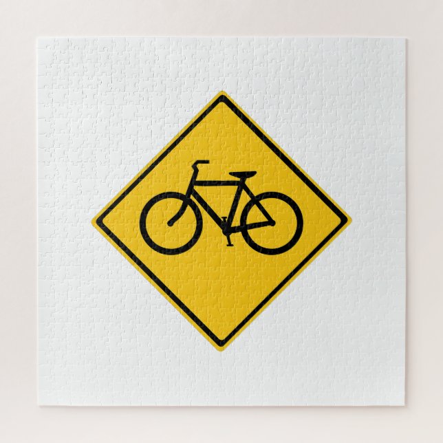 Road Sign Bicycle Jigsaw Puzzle (Vertical)