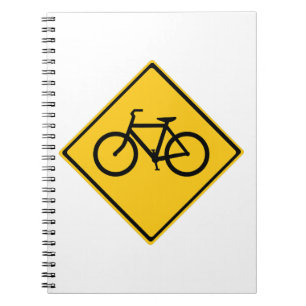 Road Sign Bicycle Notebook