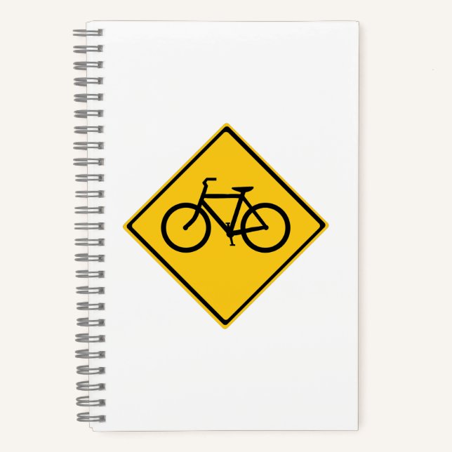 Road Sign Bicycle Notebook (Front)
