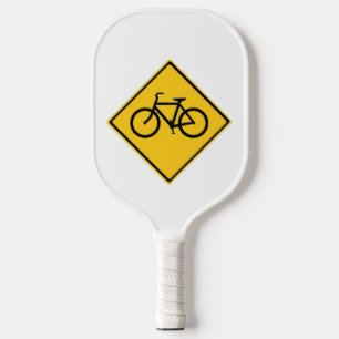 Road Sign Bicycle Pickleball Paddle