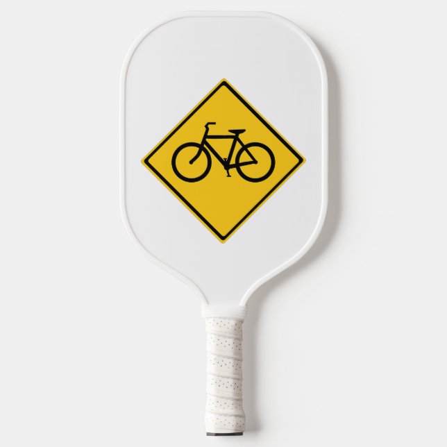 Road Sign Bicycle Pickleball Paddle (Front)