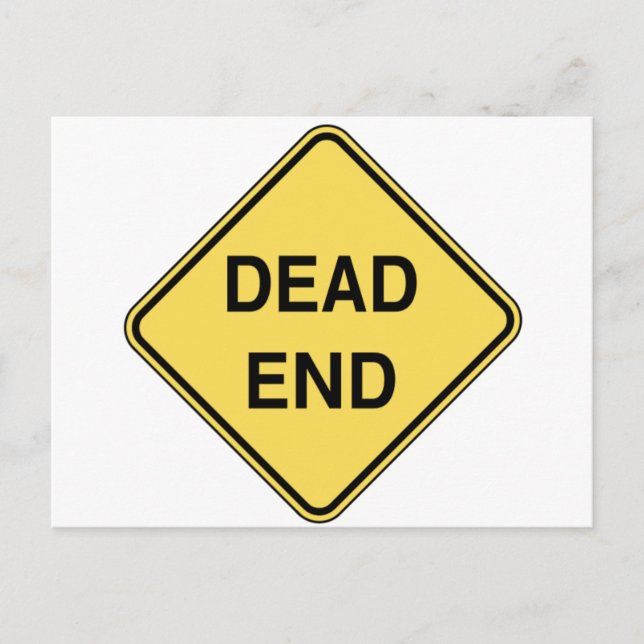 Road Sign - Dead End Postcard (Front)