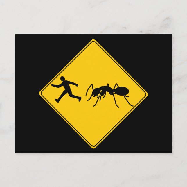 Road Sign- Giant Ant Postcard (Front)