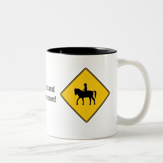Road Sign- Horseback Rider Mug (Right)