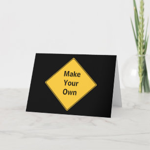 Road Sign- Make Your Own Greeting Card-Blank Card