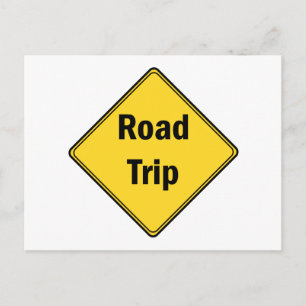 Road Sign- Road Trip Postcard