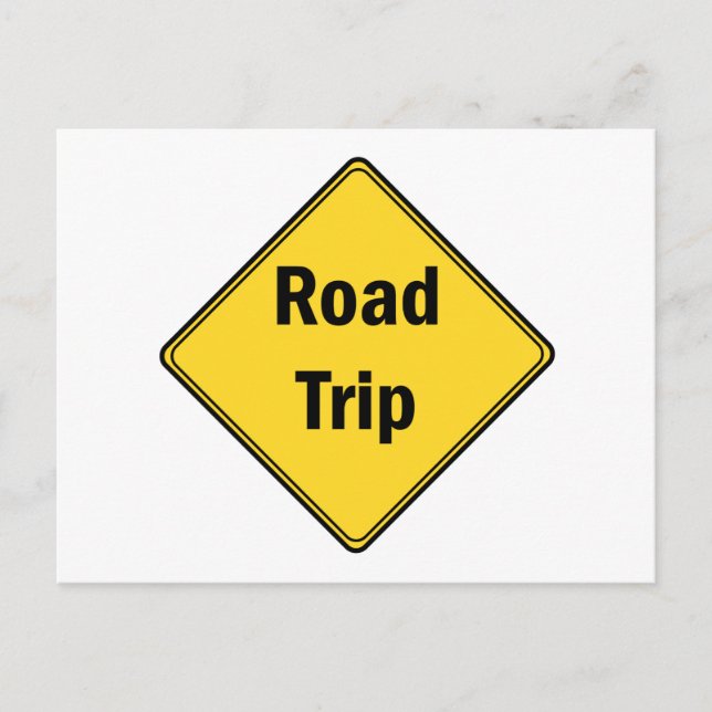 Road Sign- Road Trip Postcard (Front)