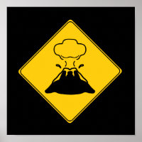 Road Sign- Volcano