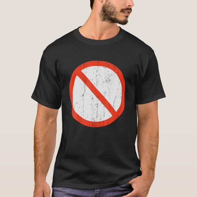 Road Signs Funny Traffic Signs Halloween Costume T-Shirt (Front)