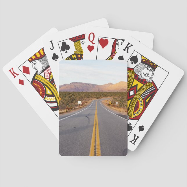 Road Through Joshua Tree National Park Playing Cards (Back)