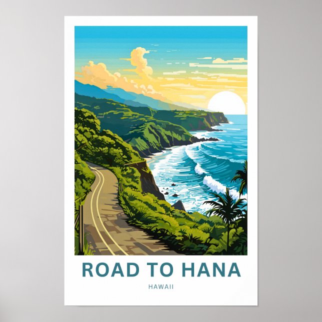 Road to Hana Hawaii Travel Print (Front)