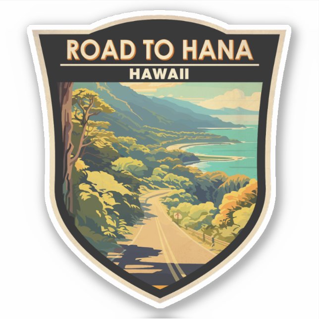 Road to Hana Maui Hawaii Travel Art Vintage (Front)