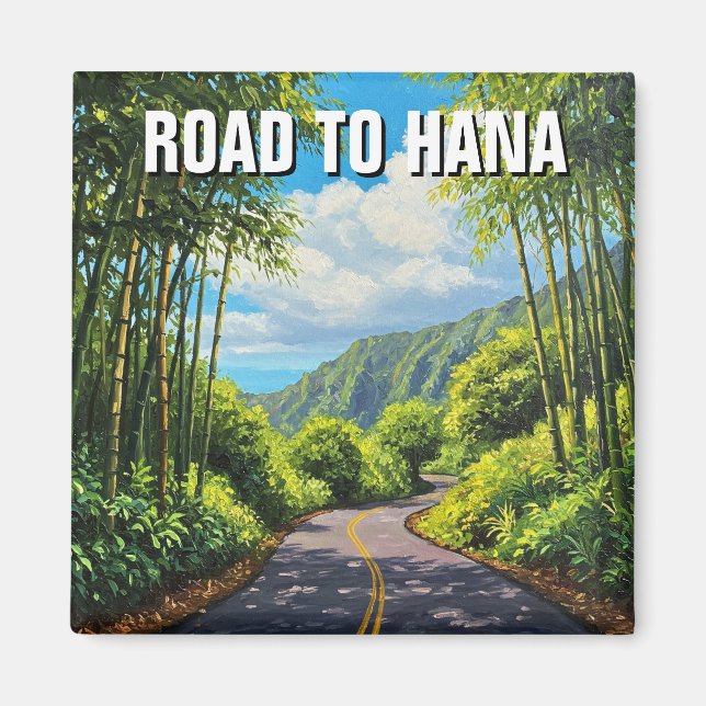 Road to hana Maui Hawaii Travel Magnet (Front)