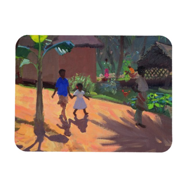 Road to Kovalum Beach Kerala 1996 Magnet (Horizontal)