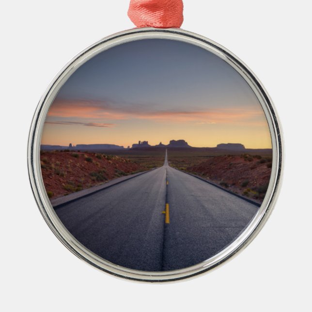 Road to Monument Valley Tribal Park Metal Tree Decoration (Front)