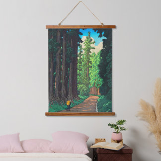 Road to Nikko by Kawase Hasui Japanese Art  Hanging Tapestry