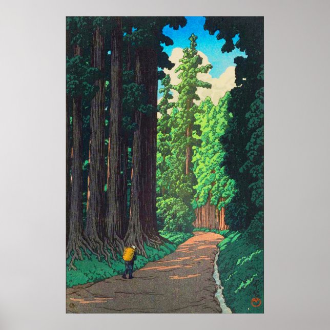 Road to Nikko by Kawase Hasui Japanese Art Poster (Front)