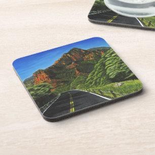 Road to Slide Rock Plastic Coasters