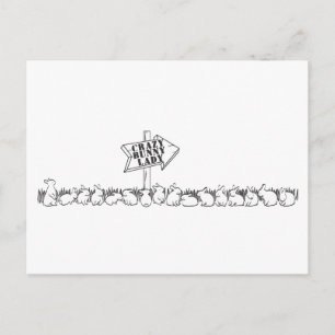 ROAD TO THE CRAZY BUNNY LADY POSTCARD