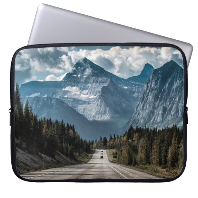 Road to the great mountainmountain,road,forest,tra laptop sleeve (Front)