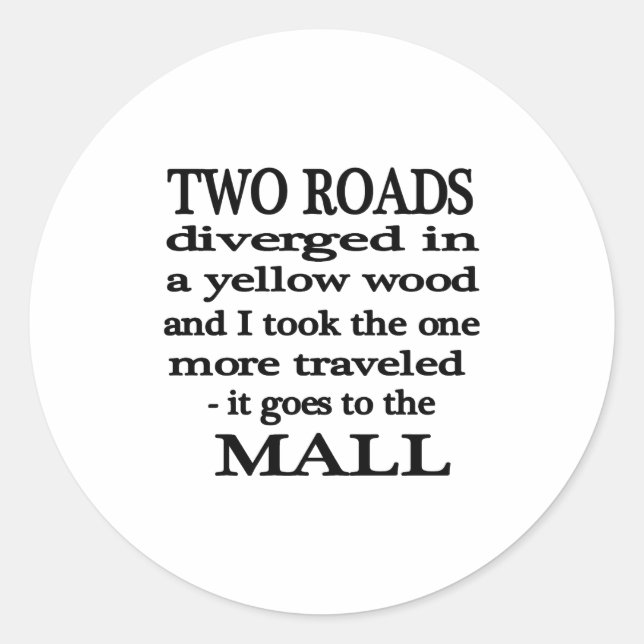 Road to the Mall Classic Round Sticker (Front)