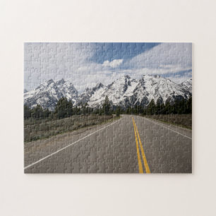 Road to the Teton Mountain Range Jigsaw Puzzle
