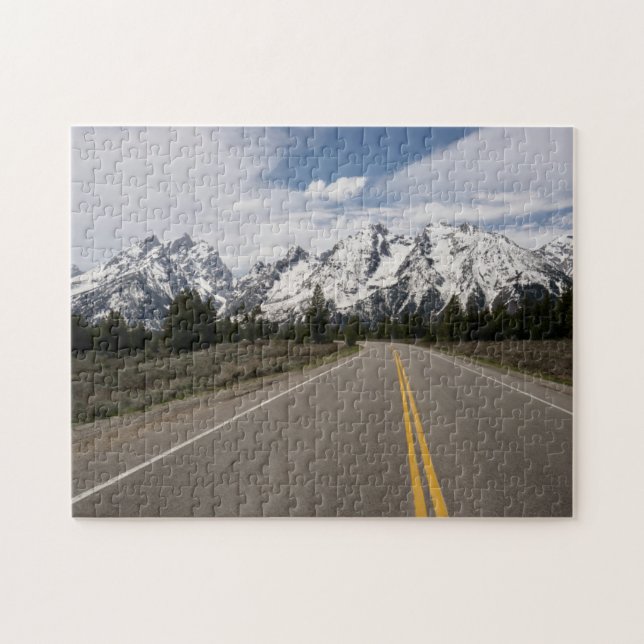 Road to the Teton Mountain Range Jigsaw Puzzle (Horizontal)