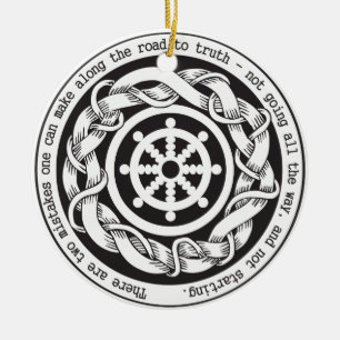 Road to Truth Dharma Wheel Ceramic Tree Decoration