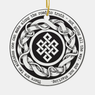 Road to Truth Endless Knot Ceramic Tree Decoration