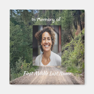 Road trail Memorial Prayer Card Photo Keepsake Magnet