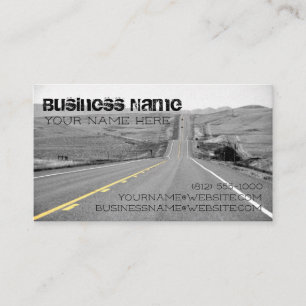 Road Travel Business Card trucking delivery semi