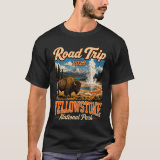 Road Trip 2026 Yellowstone National Park Bison Men T-Shirt