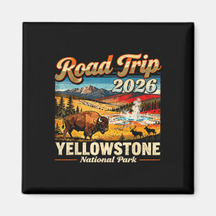 Road trip 2026 yellowstone national park buffalo magnet