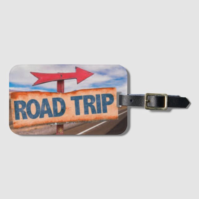 Road Trip Acrylic Luggage Tag (Front Horizontal)