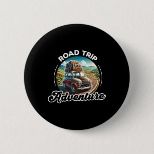 Road Trip Adventure Car 6 Cm Round Badge