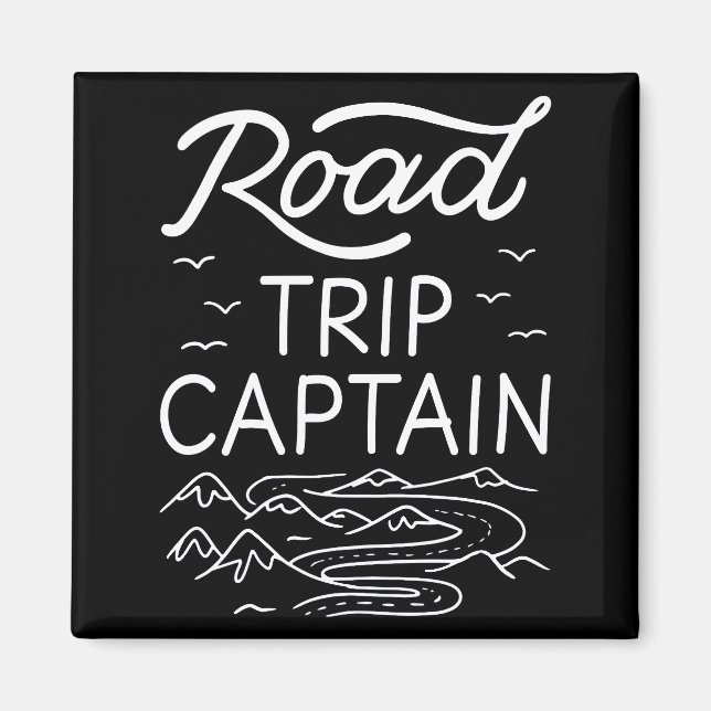 Road Trip Captain I - RV Pilot Camping Vacation Magnet (Front)