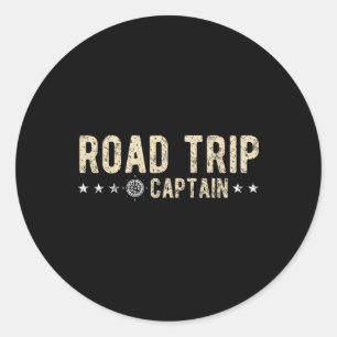 Road Trip Captain Road Trip 3  Classic Round Sticker