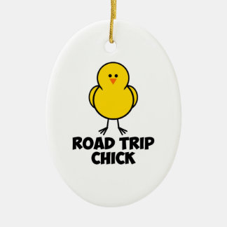 Road Trip Chick Ceramic Tree Decoration