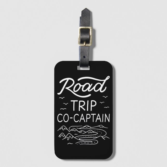 Road Trip Co-Captain I Luggage Tag (Front Vertical)